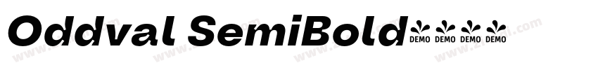 Oddval SemiBold字体转换